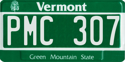 VT license plate PMC307