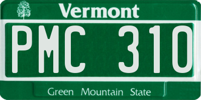 VT license plate PMC310