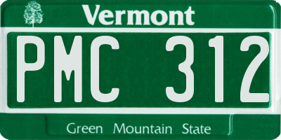 VT license plate PMC312