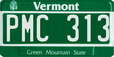 VT license plate PMC313