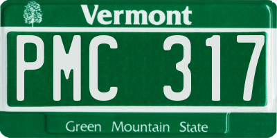 VT license plate PMC317