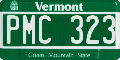 VT license plate PMC323