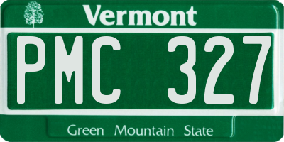 VT license plate PMC327
