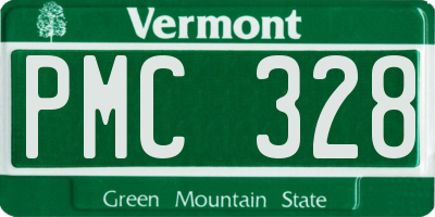 VT license plate PMC328