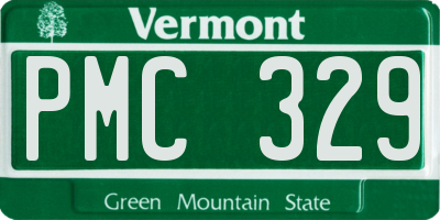 VT license plate PMC329