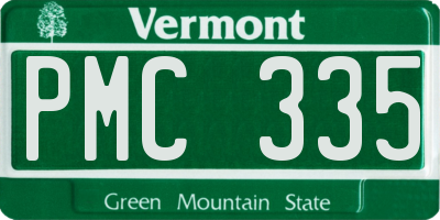 VT license plate PMC335