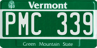 VT license plate PMC339