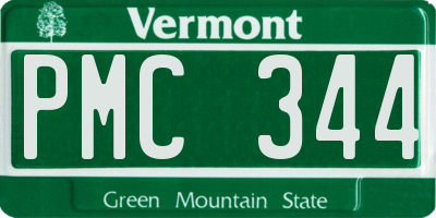 VT license plate PMC344