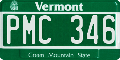 VT license plate PMC346