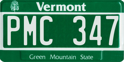 VT license plate PMC347