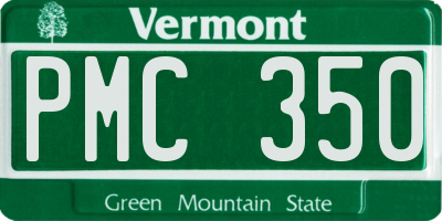 VT license plate PMC350