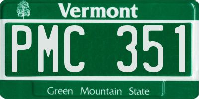 VT license plate PMC351