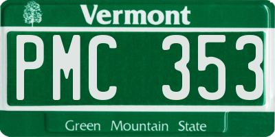VT license plate PMC353
