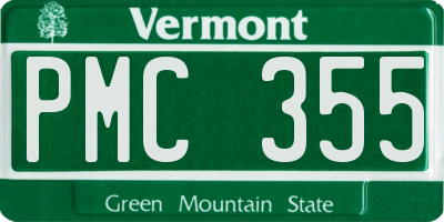 VT license plate PMC355