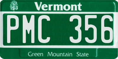 VT license plate PMC356
