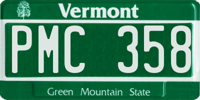 VT license plate PMC358