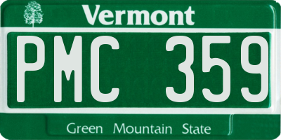 VT license plate PMC359