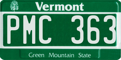 VT license plate PMC363