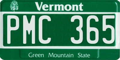 VT license plate PMC365