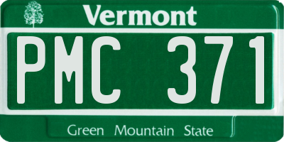 VT license plate PMC371