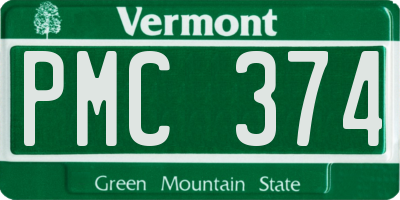 VT license plate PMC374