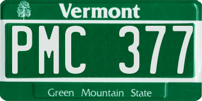 VT license plate PMC377