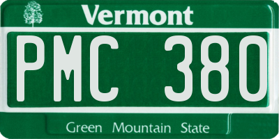 VT license plate PMC380