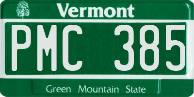 VT license plate PMC385