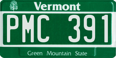 VT license plate PMC391