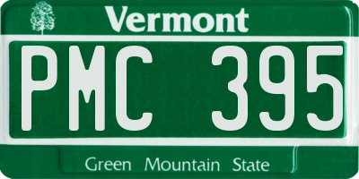 VT license plate PMC395