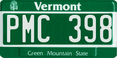 VT license plate PMC398