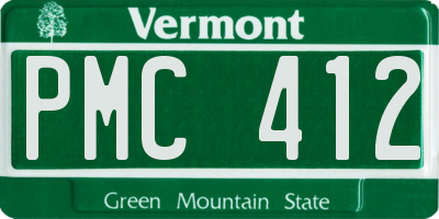 VT license plate PMC412