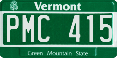 VT license plate PMC415