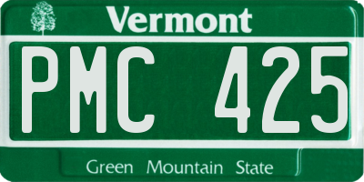 VT license plate PMC425