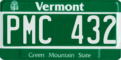 VT license plate PMC432