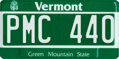 VT license plate PMC440