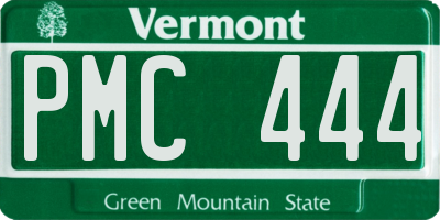 VT license plate PMC444