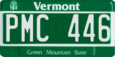 VT license plate PMC446