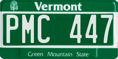 VT license plate PMC447