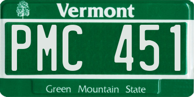VT license plate PMC451