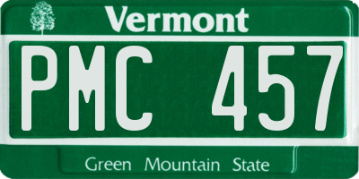 VT license plate PMC457