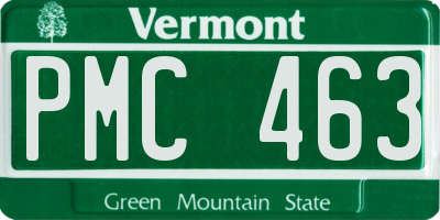 VT license plate PMC463