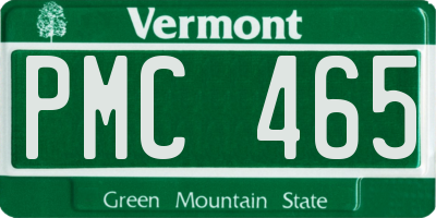 VT license plate PMC465