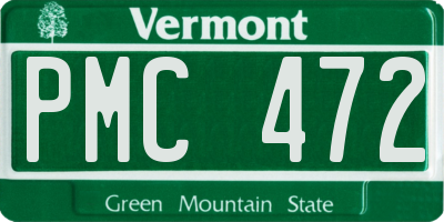 VT license plate PMC472