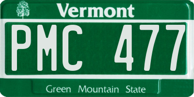 VT license plate PMC477