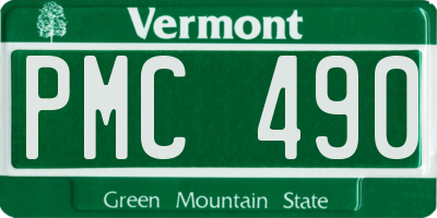 VT license plate PMC490