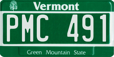 VT license plate PMC491