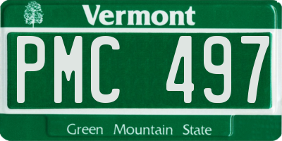 VT license plate PMC497