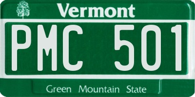 VT license plate PMC501