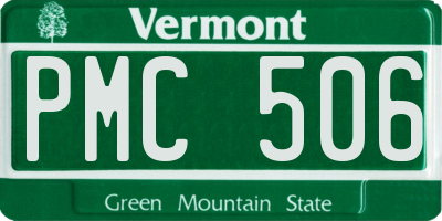 VT license plate PMC506